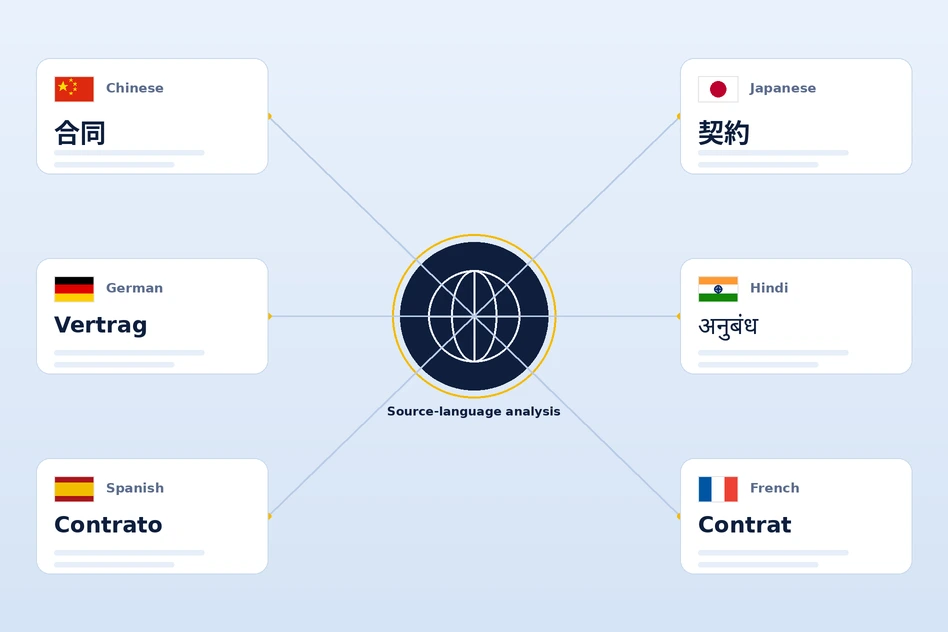 Contracts analyzed across languages
